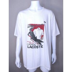 LACOSTE SPORT T-Shirt SIZE 8 3XL BIG TALL Crew‎ Neck Tee Mens Vintage